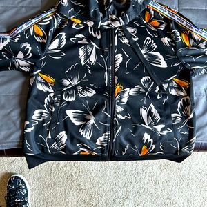 Butterfly print Adidas Track jacket